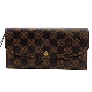 Louis Vuitton Wallet Portefeuille Emilie Bifold Damier Long Brown